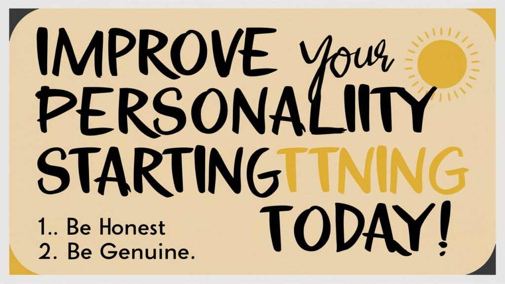 improve your personality